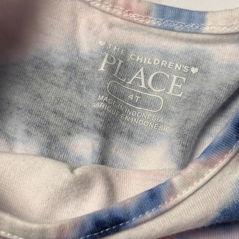 4T Tie Dye Short Sleeve Play Casual Dress‎ Blue Pink Spring Watercolor Spring - Picture 2 of 3